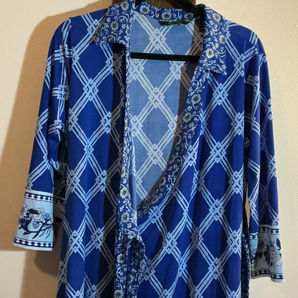 C. Wonder Blue Floral Patterned Dress - Picture 5 of 6